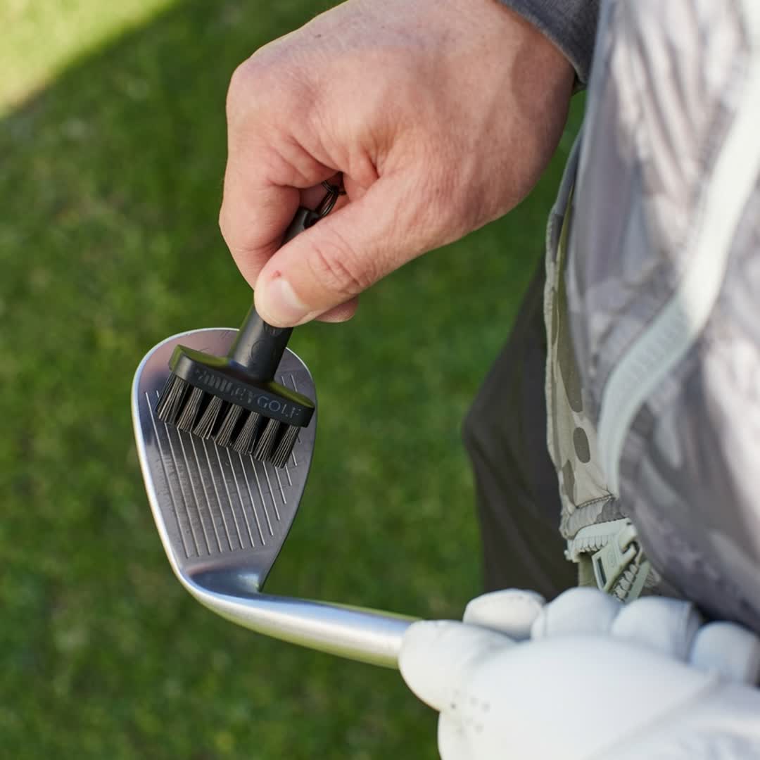 ORIGINAL MINI GOLF BRUSH WITH RETRACTABLE BELT CLIP