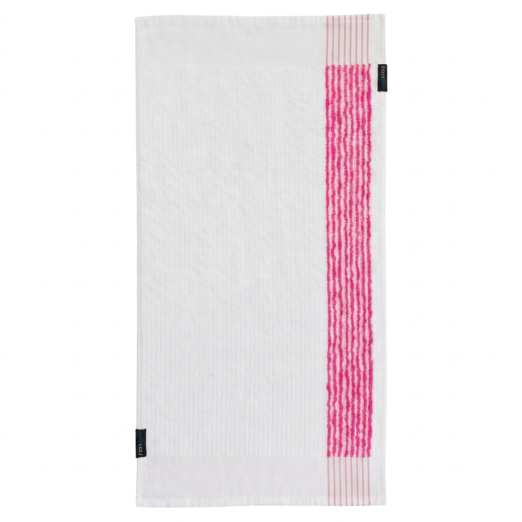 NORTH SCOTTSDALE 'THE LEAF' NEON PINK STRIPES medium caddy towel