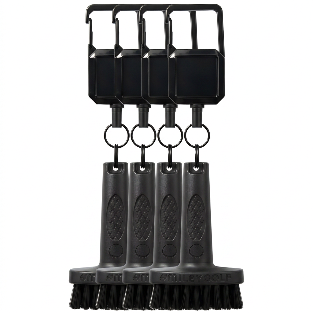 ORIGINAL MINI GOLF BRUSH WITH RETRACTABLE BELT CLIP