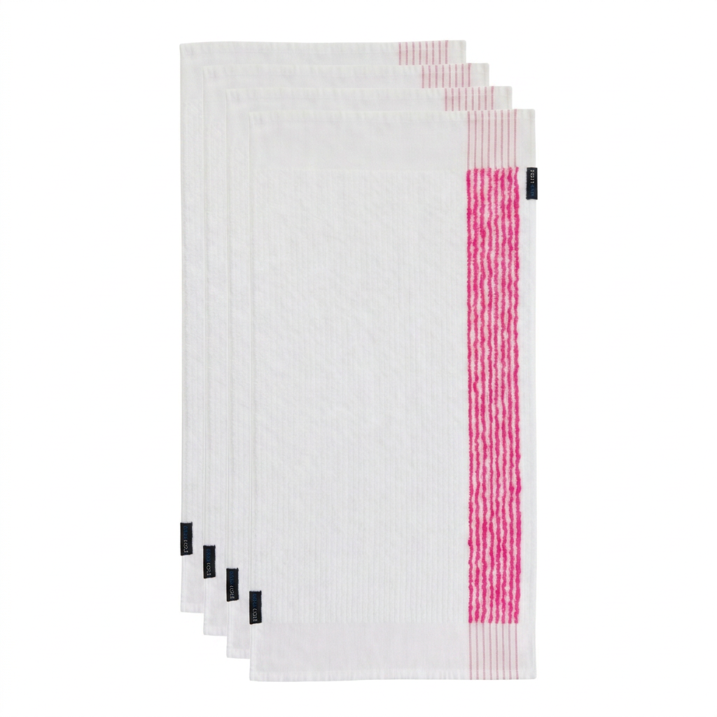 NORTH SCOTTSDALE 'THE LEAF' NEON PINK STRIPES medium caddy towel
