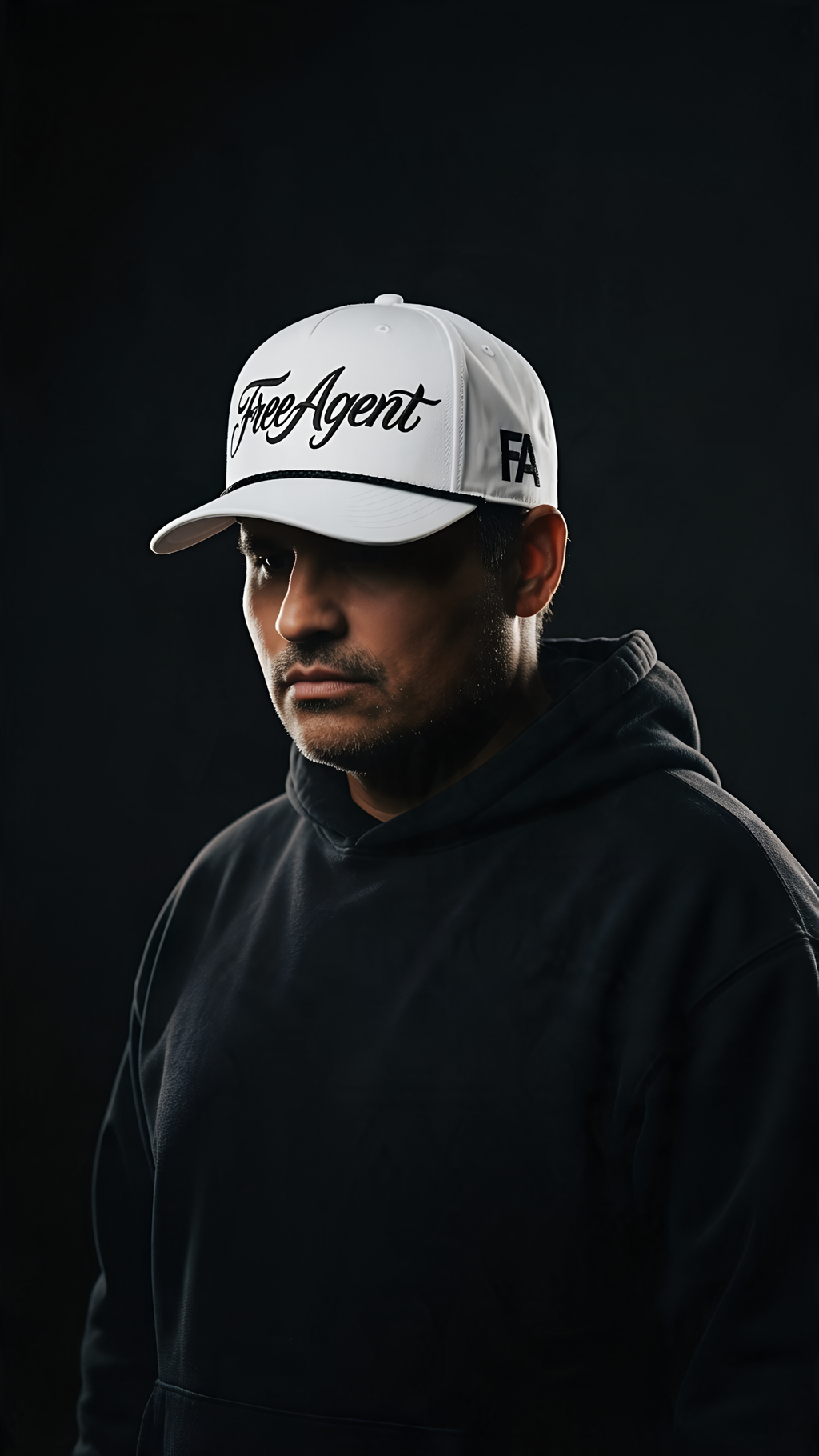 FREE AGENT SCRIPT + FA ICON on white rope hat