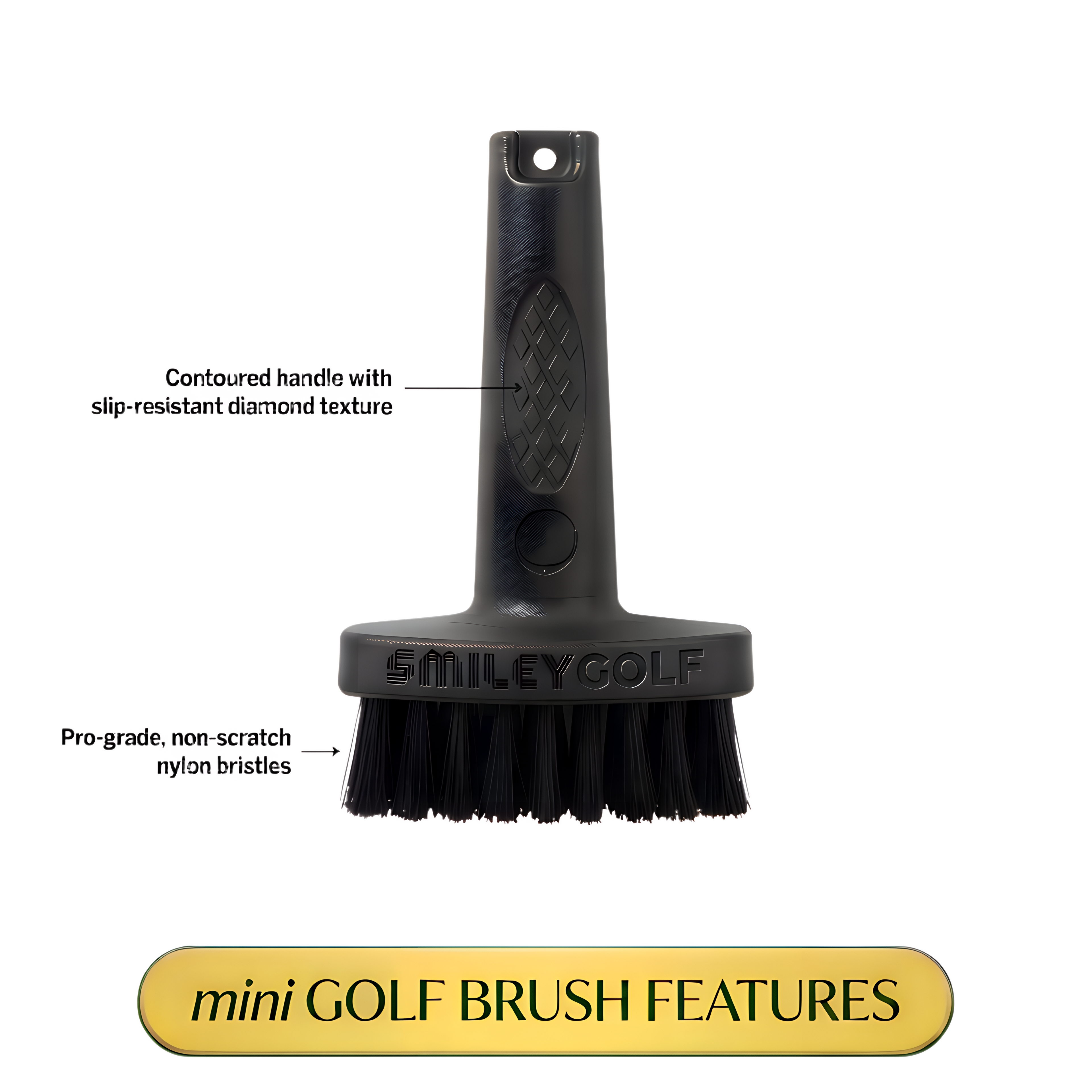 SMILEY POCKET MINI GOLF BRUSH