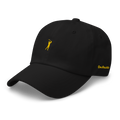 GOLD CLASSIC GOLFER on cotton hat - Black