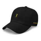 GOLD CLASSIC GOLFER on cotton hat - Stone