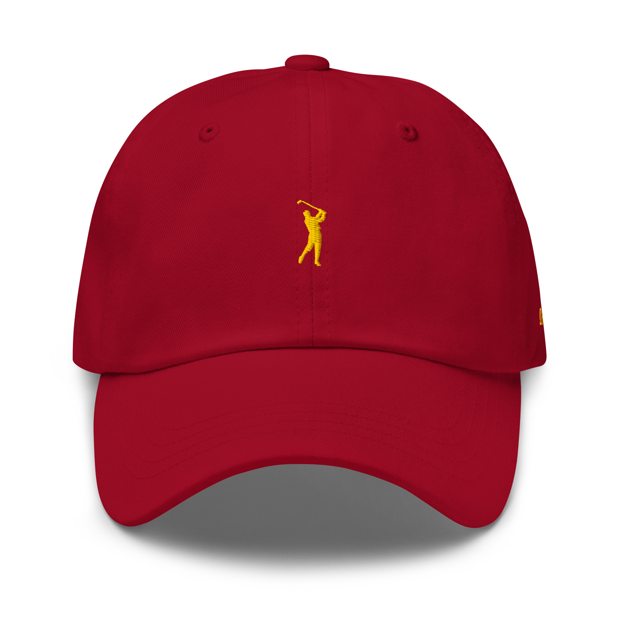 GOLD CLASSIC GOLFER on cotton hat - White
