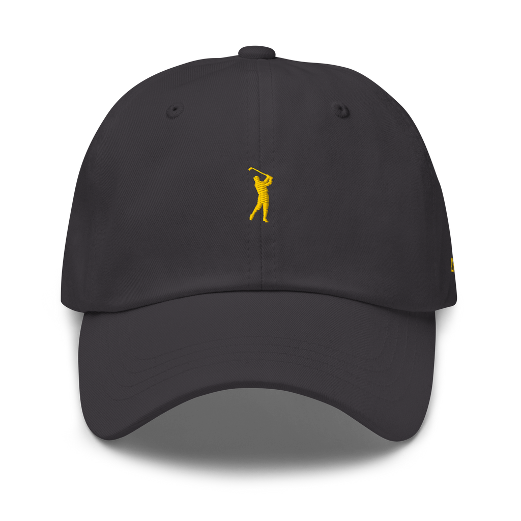 GOLD CLASSIC GOLFER on cotton hat - White