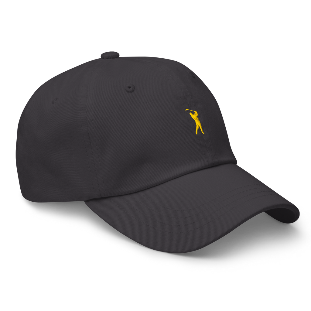 GOLD CLASSIC GOLFER on cotton hat - Black