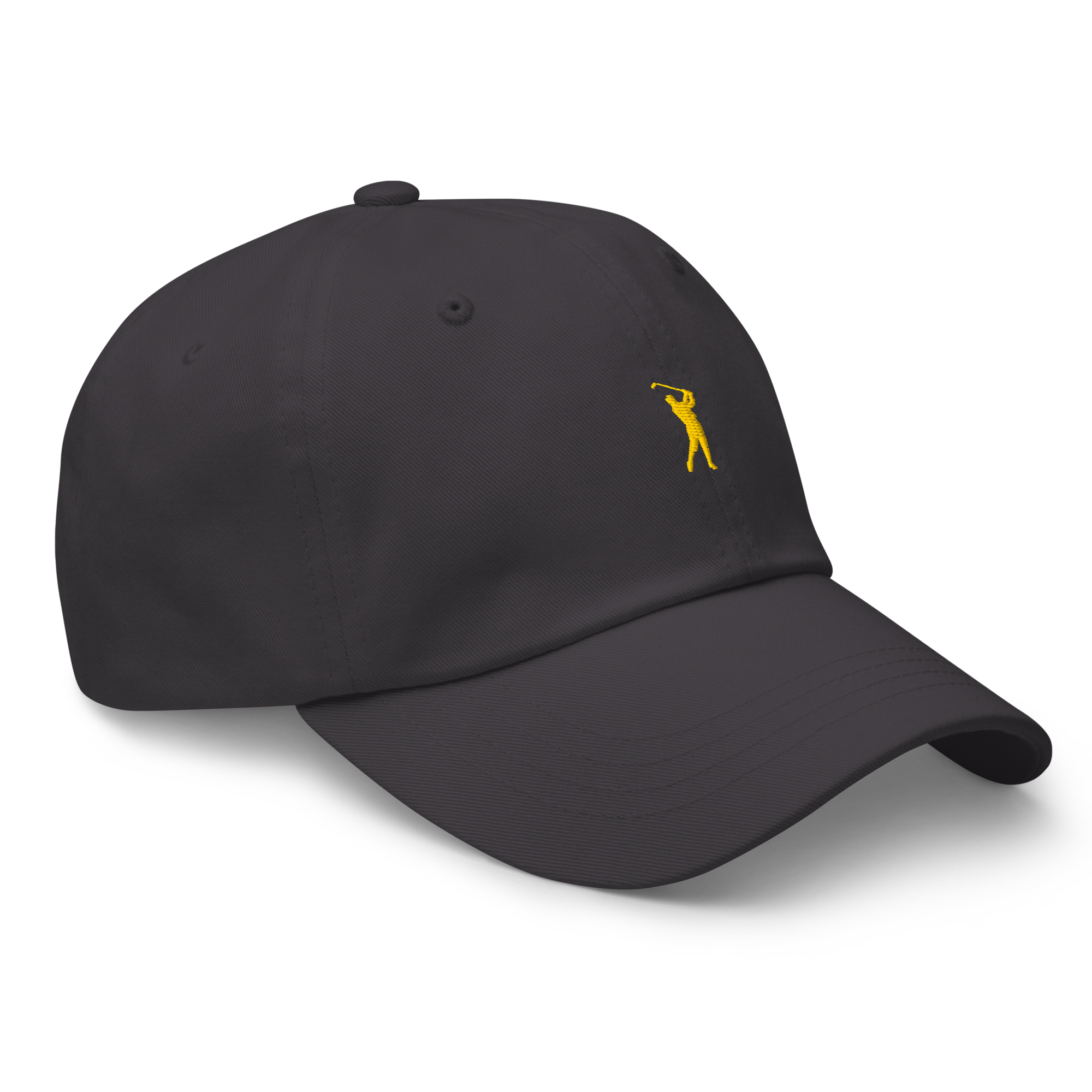 GOLD CLASSIC GOLFER on cotton hat - Black