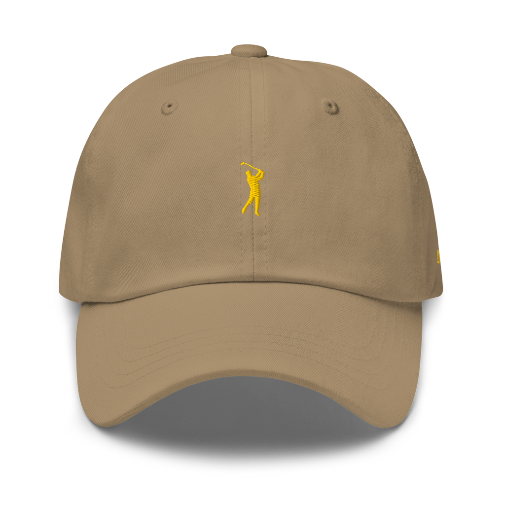 GOLD CLASSIC GOLFER on cotton hat - Khaki