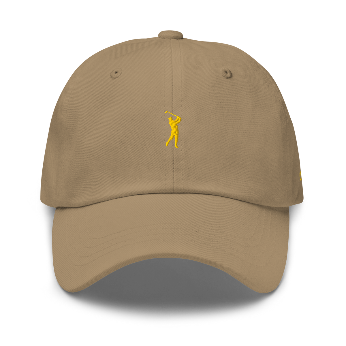 GOLD CLASSIC GOLFER on cotton hat - Khaki
