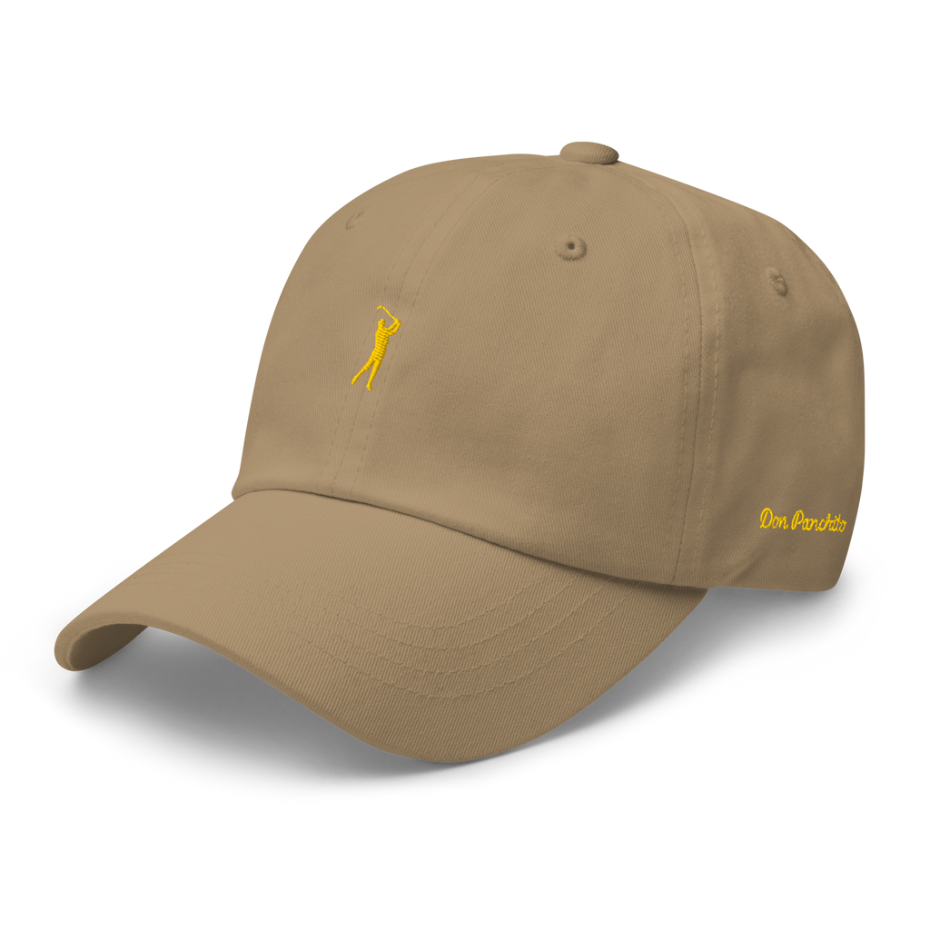 GOLD CLASSIC GOLFER on cotton hat - Stone