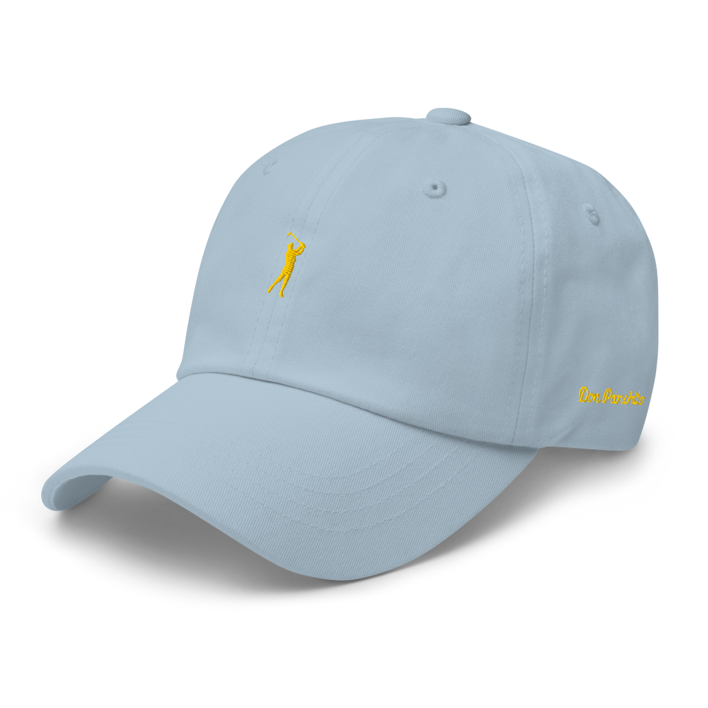 GOLD CLASSIC GOLFER on cotton hat - Black