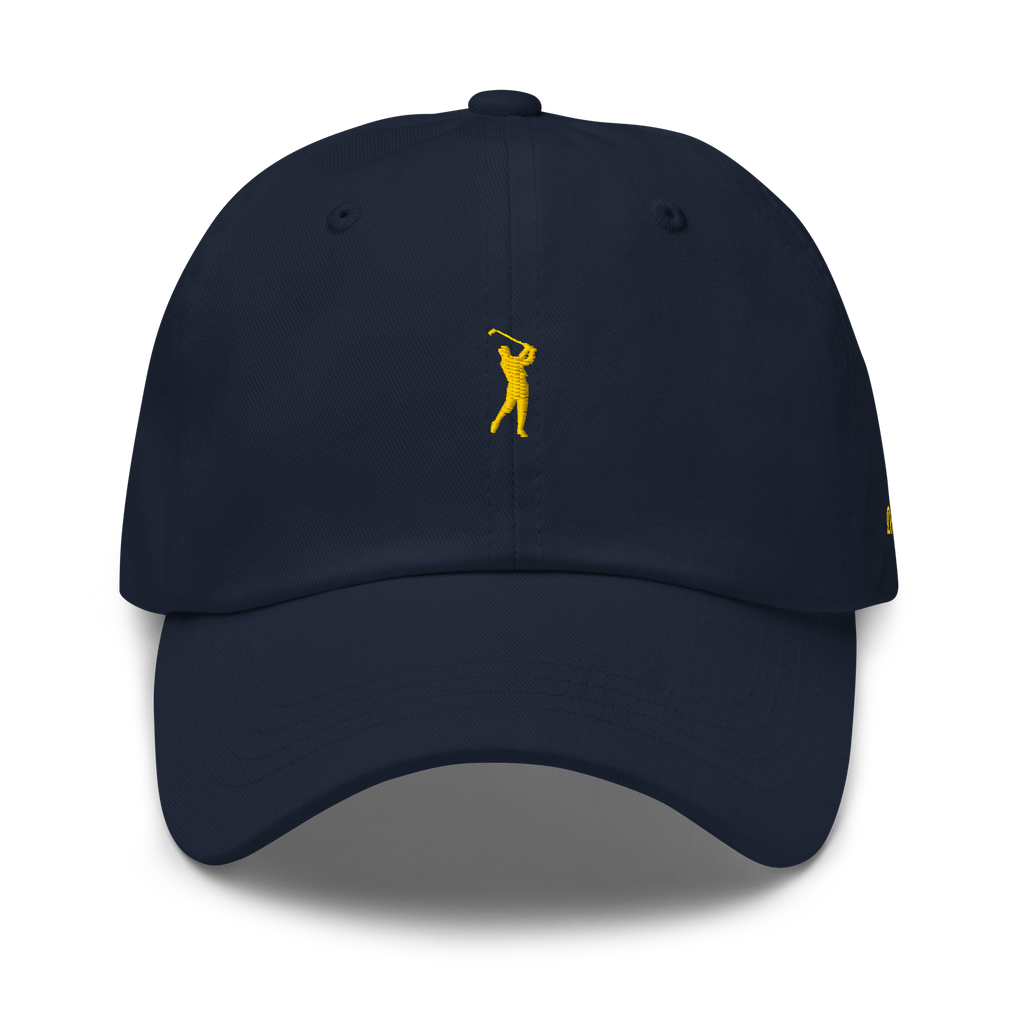 GOLD CLASSIC GOLFER on cotton hat - Stone