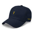 GOLD CLASSIC GOLFER on cotton hat - Navy