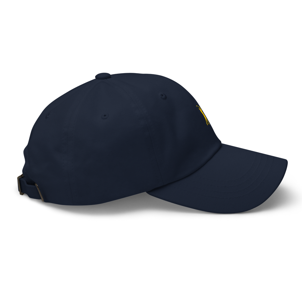 GOLD CLASSIC GOLFER on cotton hat - Navy