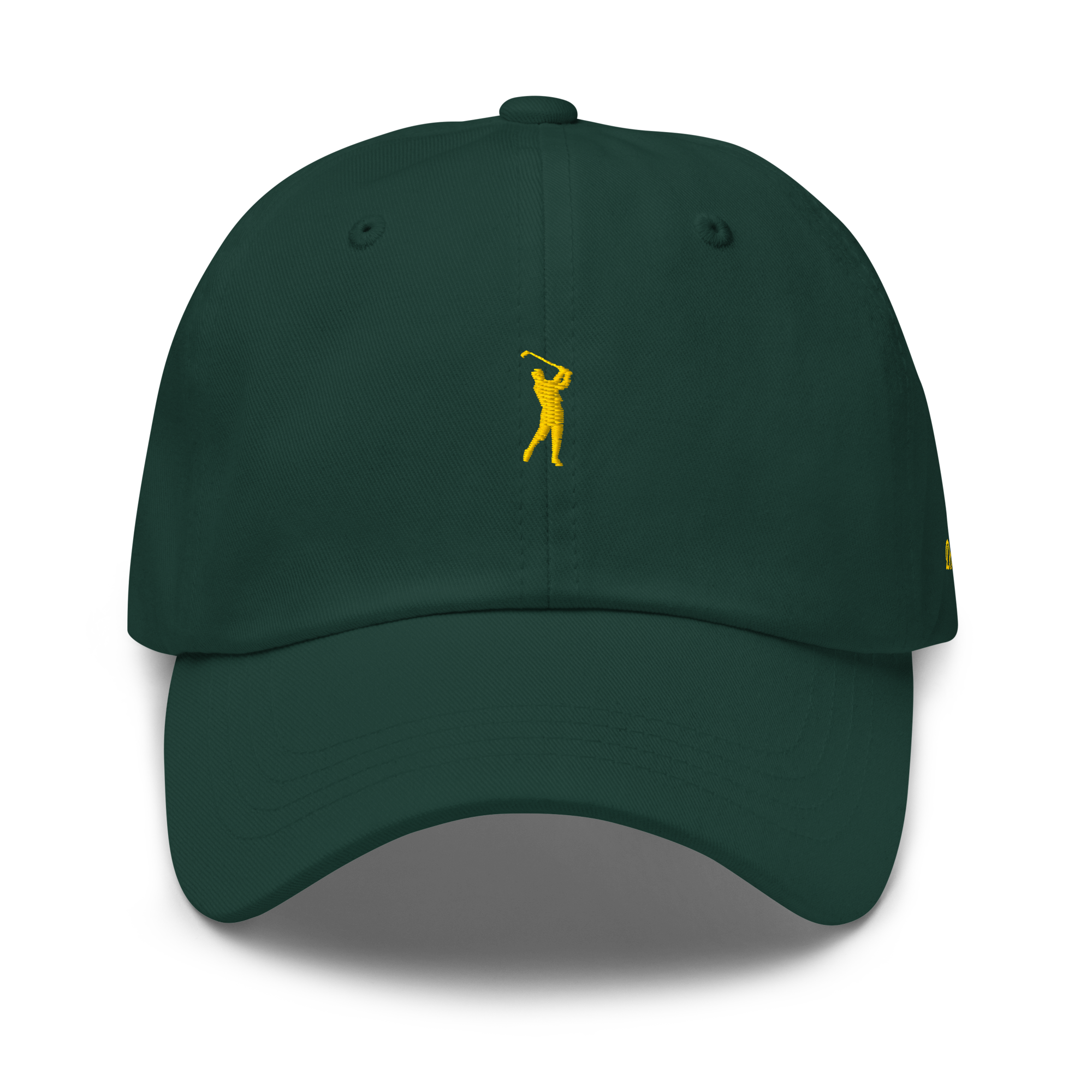 GOLD CLASSIC GOLFER on cotton hat - Dark Green
