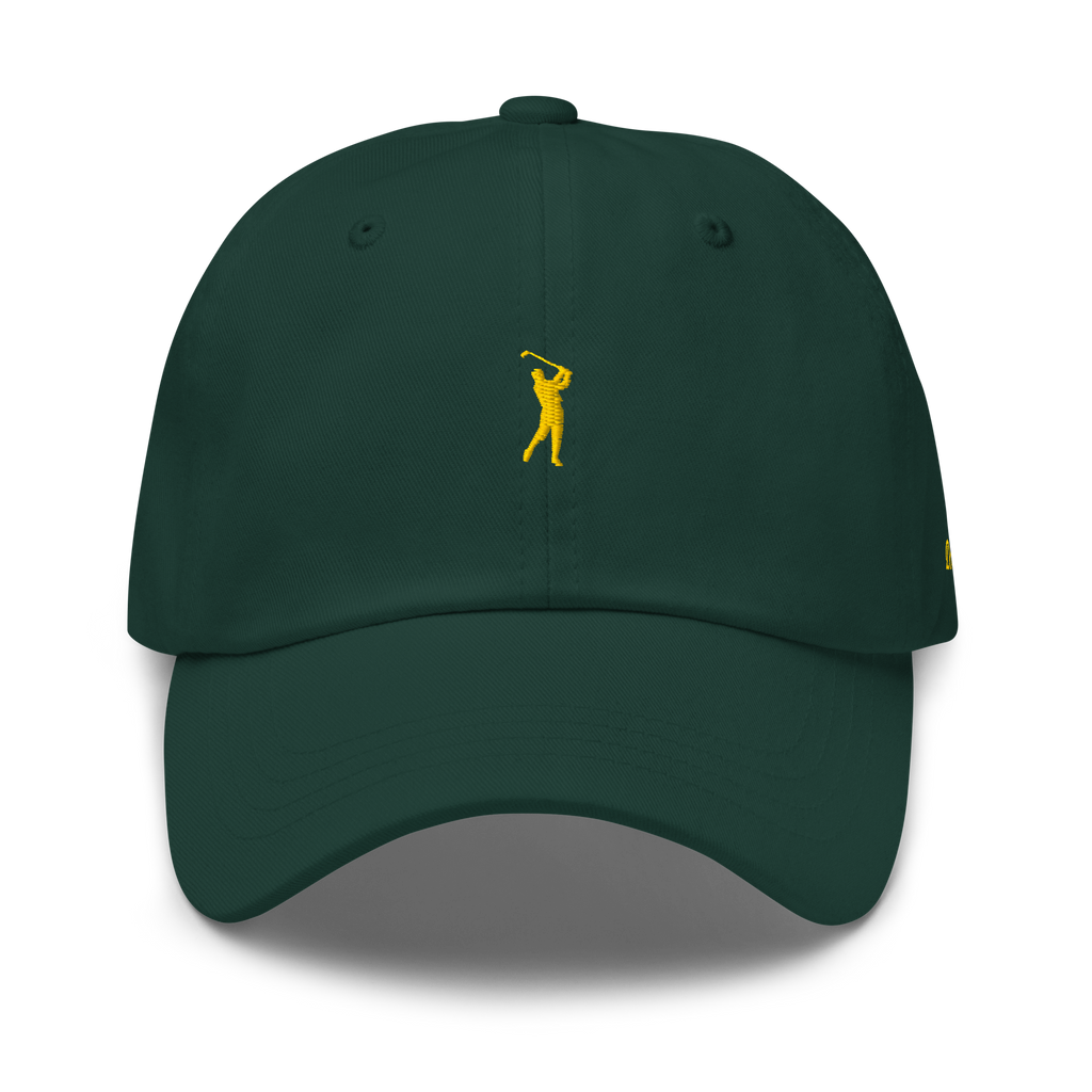 GOLD CLASSIC GOLFER on cotton hat - Dark Grey
