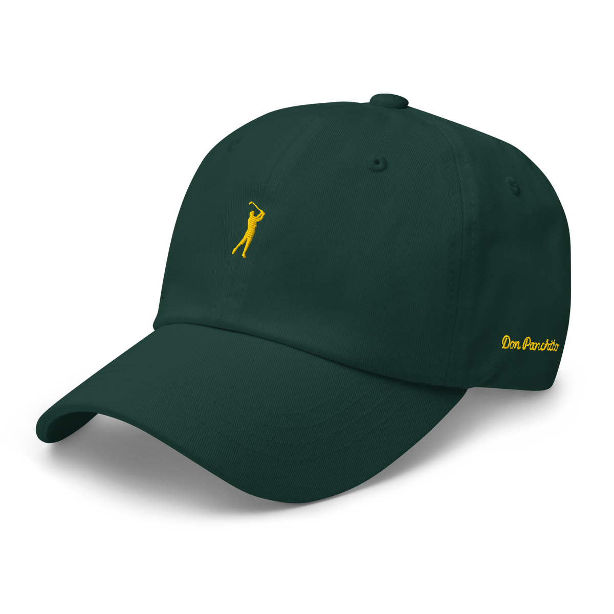 GOLD CLASSIC GOLFER on cotton hat - Black