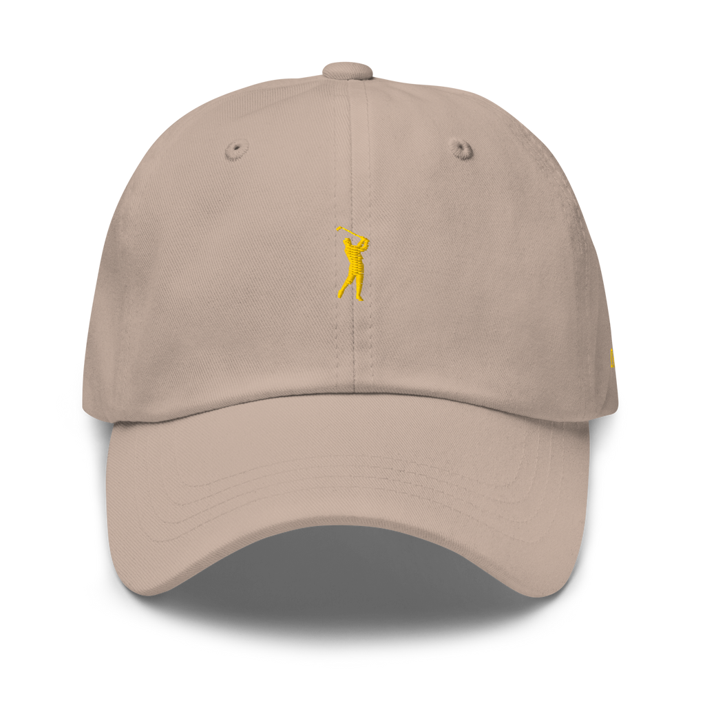 GOLD CLASSIC GOLFER on cotton hat - White