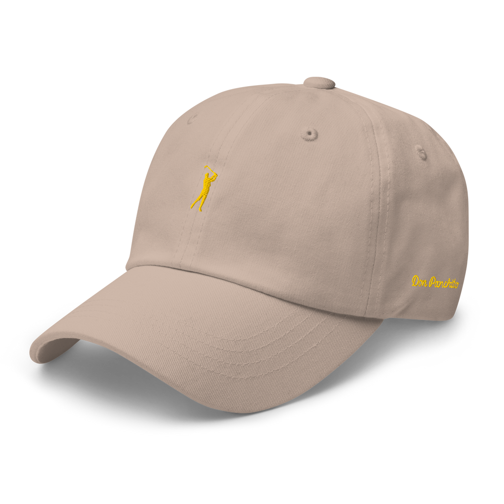 GOLD CLASSIC GOLFER on cotton hat - Khaki
