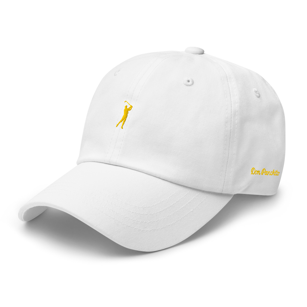 GOLD CLASSIC GOLFER on cotton hat - Black