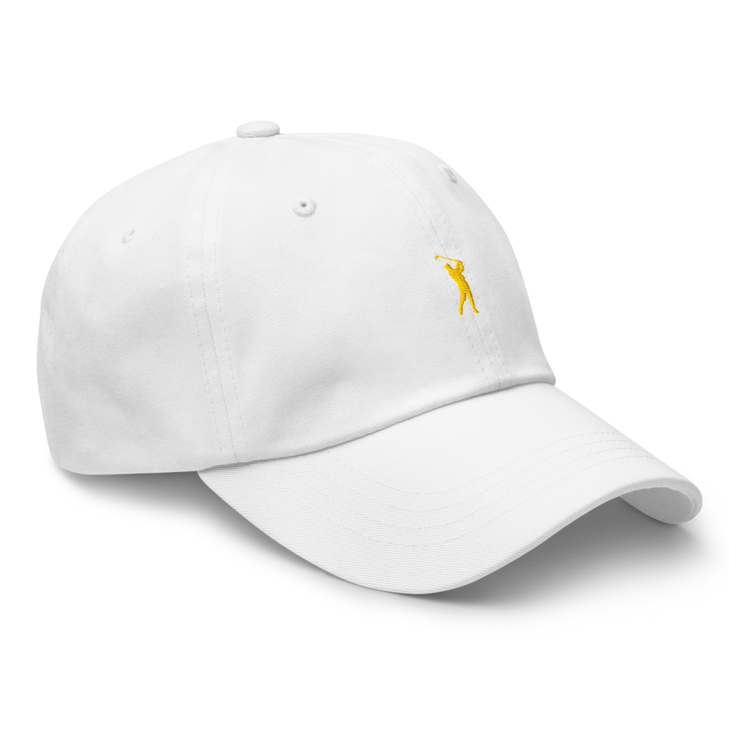 GOLD CLASSIC GOLFER on cotton hat - Black