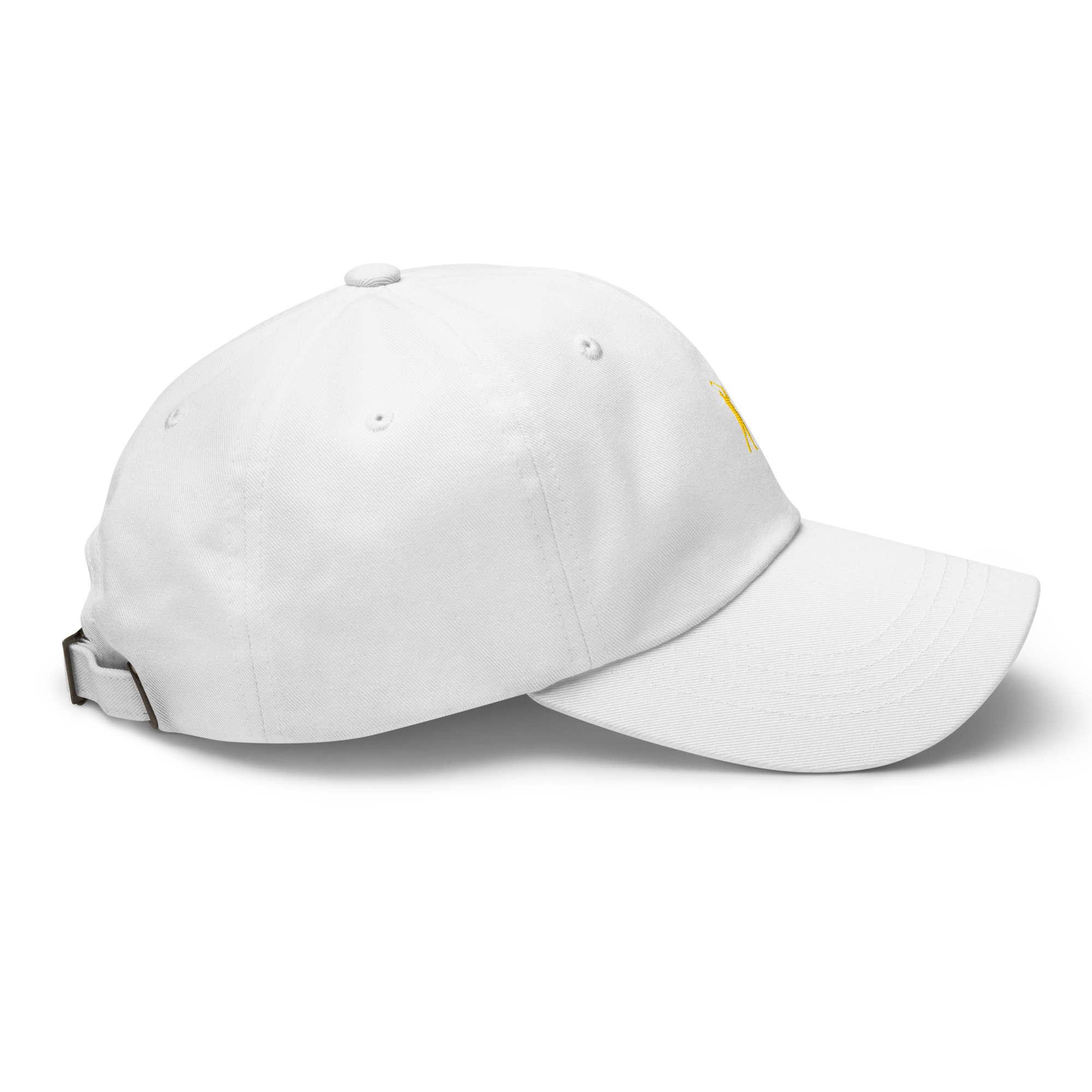 GOLD CLASSIC GOLFER on cotton hat - White