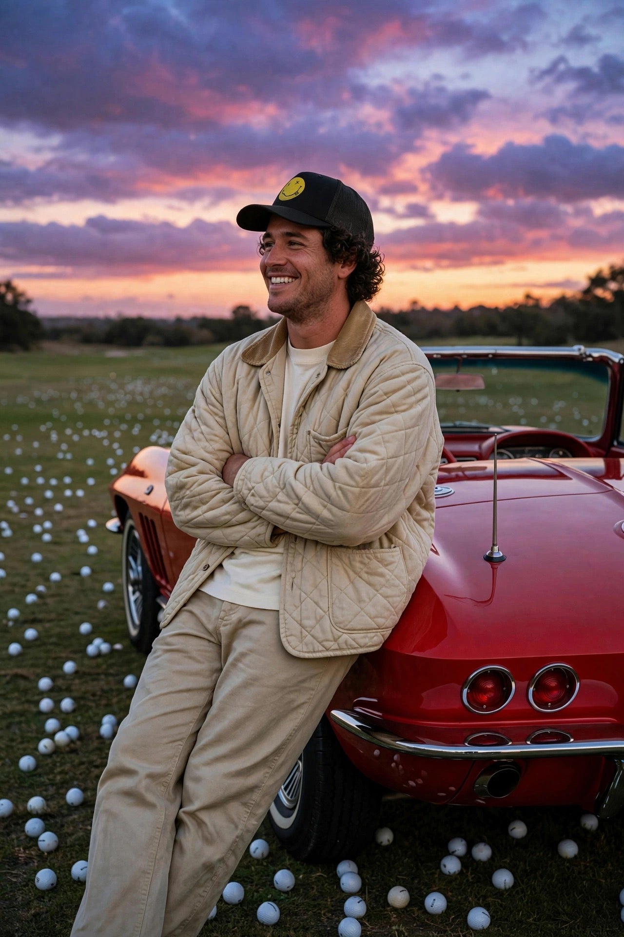 GRUNGE SMILEY GOLF BALL