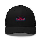 CLASSIC NEON RECTANGLE on trucker hat - Dark Heather Gray