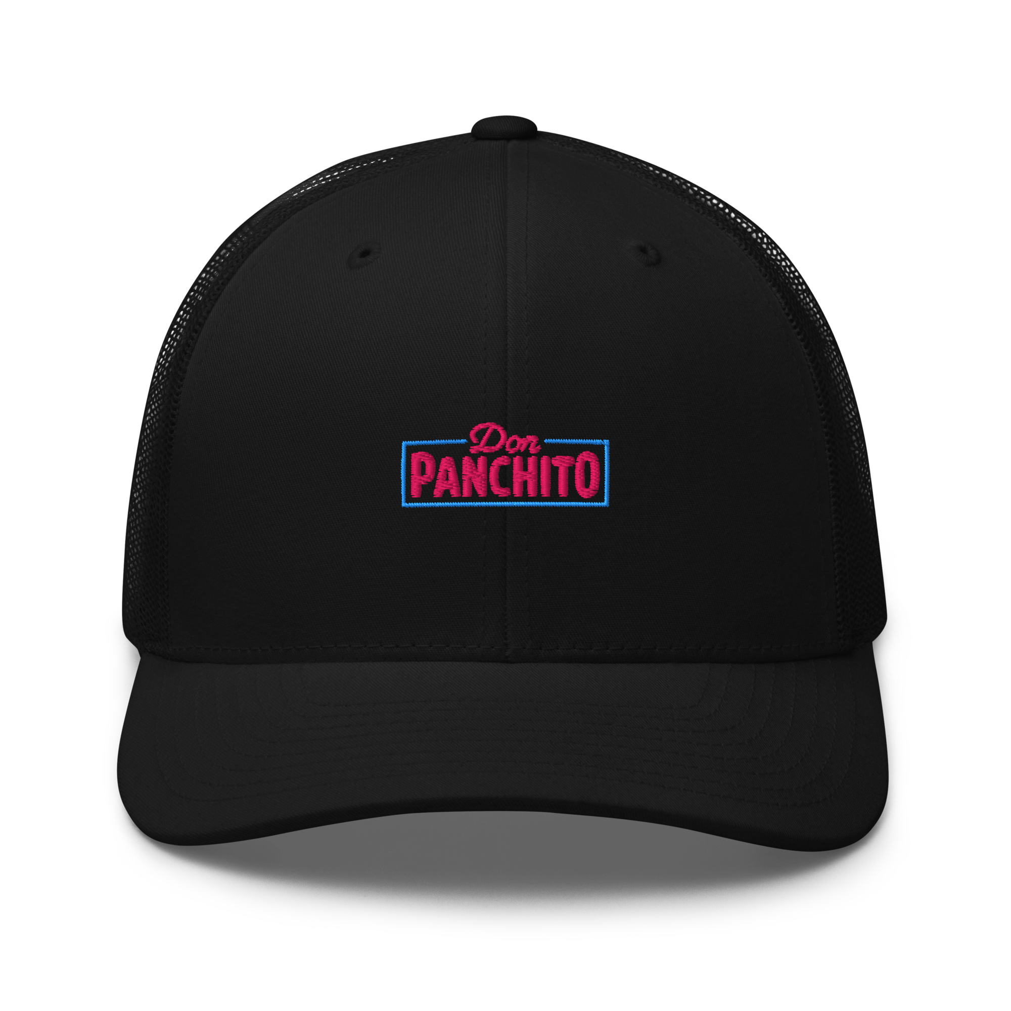 CLASSIC NEON RECTANGLE on trucker hat - Dark Heather Gray