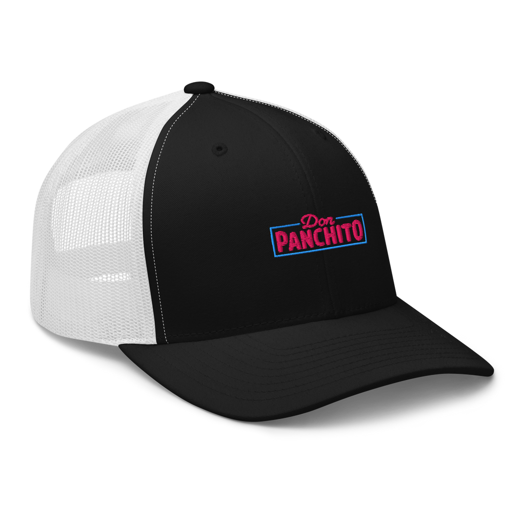 CLASSIC NEON RECTANGLE on trucker hat - Heather Grey/White