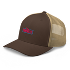CLASSIC NEON RECTANGLE on trucker hat - Navy