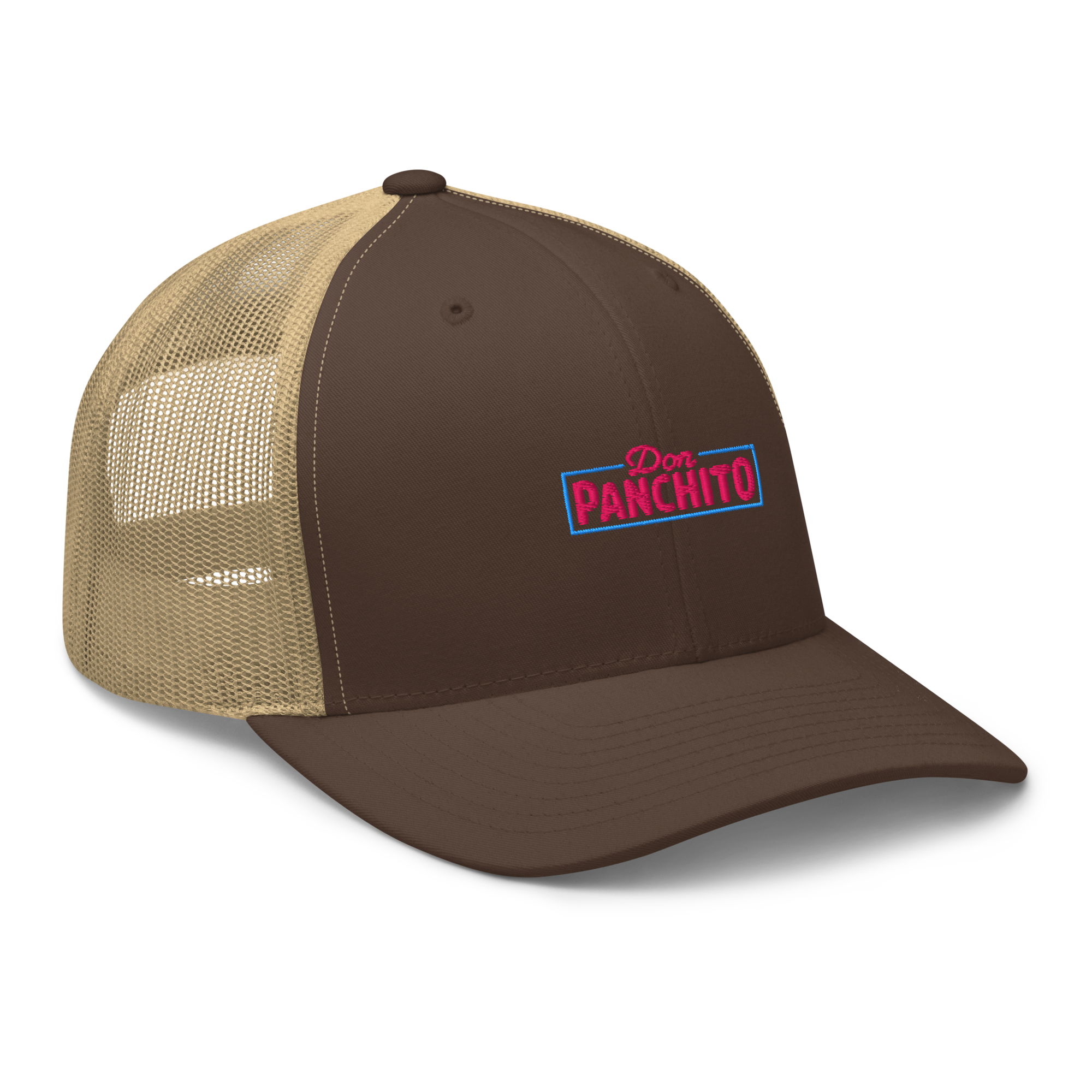 CLASSIC NEON RECTANGLE on trucker hat - Caramel