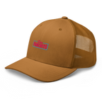 CLASSIC NEON RECTANGLE on trucker hat - Heather Grey/White