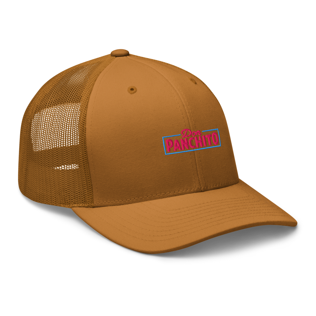 CLASSIC NEON RECTANGLE on trucker hat - Dark Heather Gray