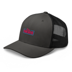 CLASSIC NEON RECTANGLE on trucker hat - Dark Heather Gray