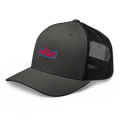 CLASSIC NEON RECTANGLE on trucker hat - Charcoal/Black