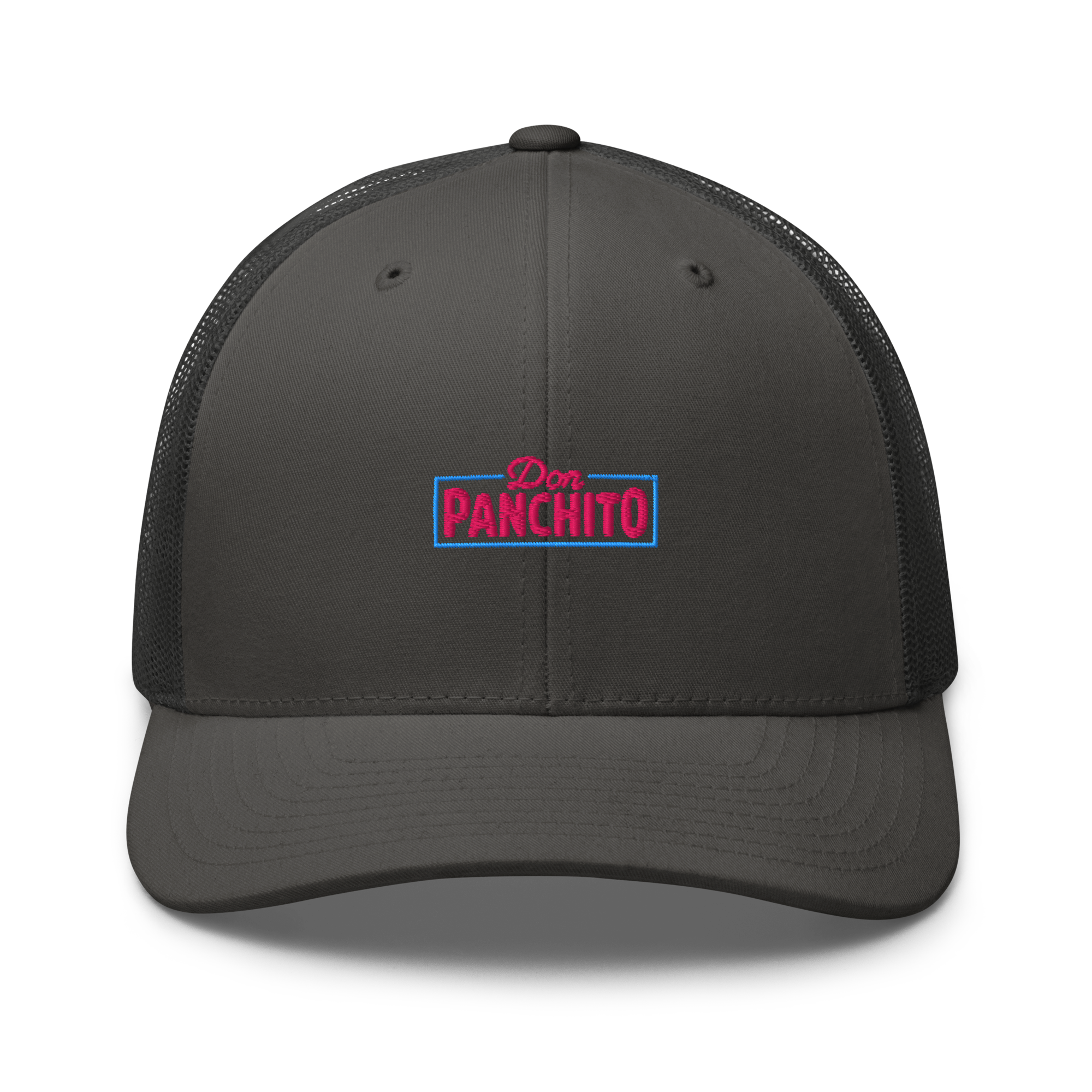 CLASSIC NEON RECTANGLE on trucker hat - Brown/Khaki
