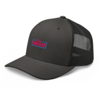 CLASSIC NEON RECTANGLE on trucker hat - Navy/White