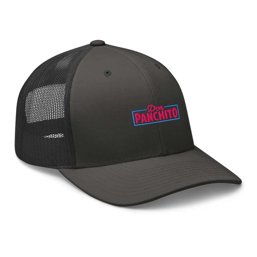 CLASSIC NEON RECTANGLE on trucker hat - Navy/White