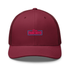 CLASSIC NEON RECTANGLE on trucker hat - Dark Heather Gray