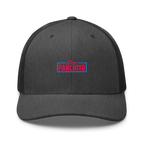 CLASSIC NEON RECTANGLE on trucker hat - Charcoal/Black
