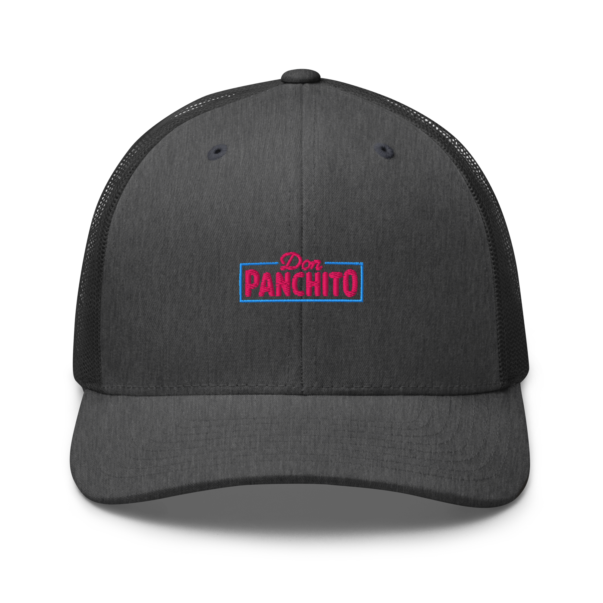 CLASSIC NEON RECTANGLE on trucker hat - Charcoal/Black
