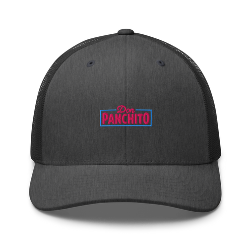 CLASSIC NEON RECTANGLE on trucker hat - Dark Heather Gray