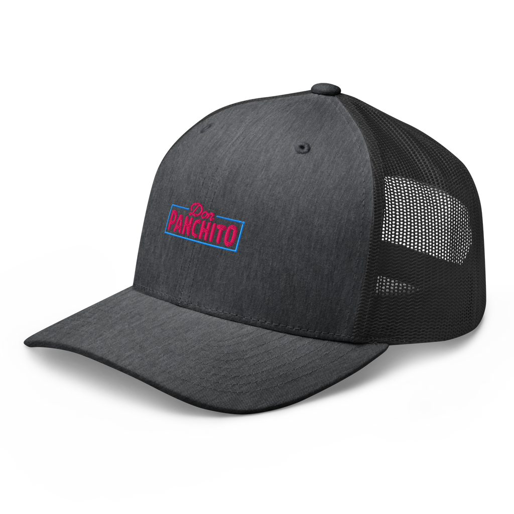CLASSIC NEON RECTANGLE on trucker hat - Navy/White