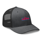 CLASSIC NEON RECTANGLE on trucker hat - Dark Heather Gray