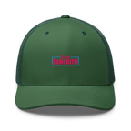 CLASSIC NEON RECTANGLE on trucker hat - Evergreen