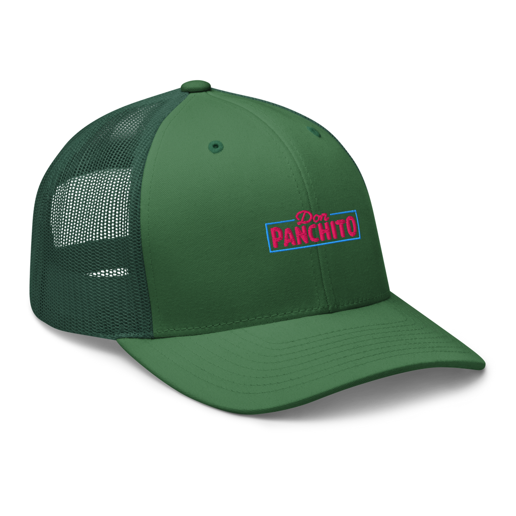 CLASSIC NEON RECTANGLE on trucker hat - Dark Heather Gray