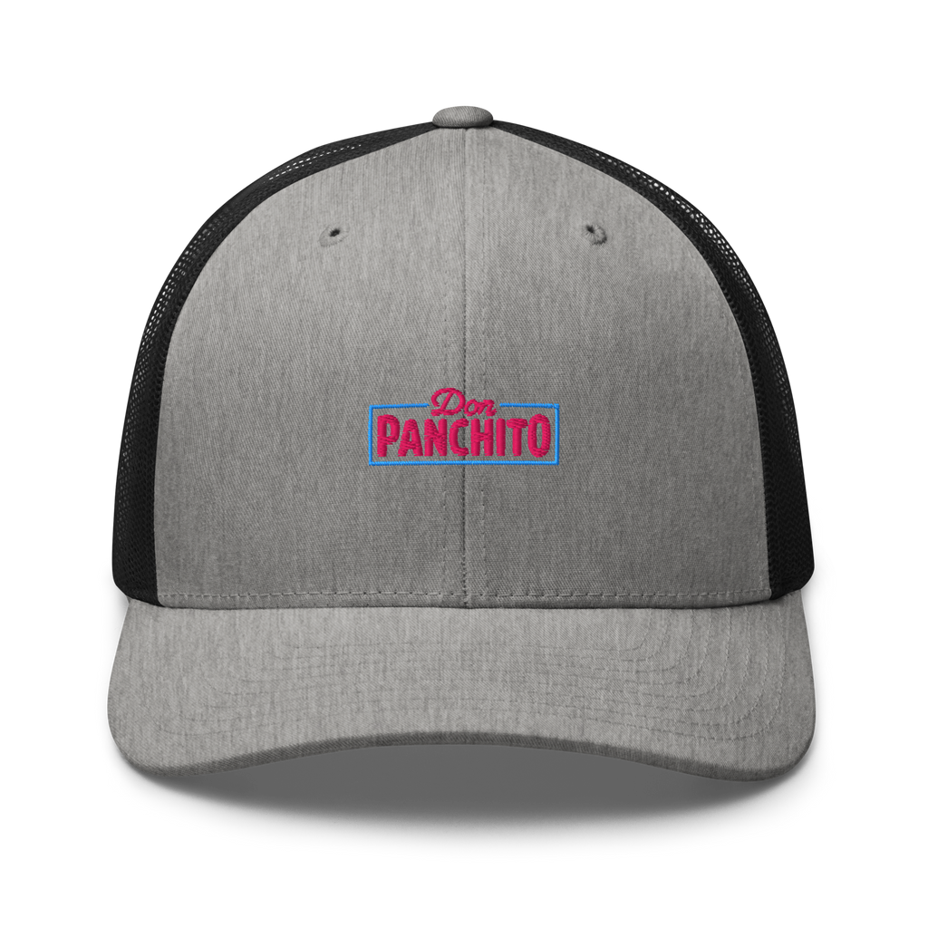 CLASSIC NEON RECTANGLE on trucker hat - Dark Heather Gray