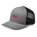 CLASSIC NEON RECTANGLE on trucker hat - Heather/Black